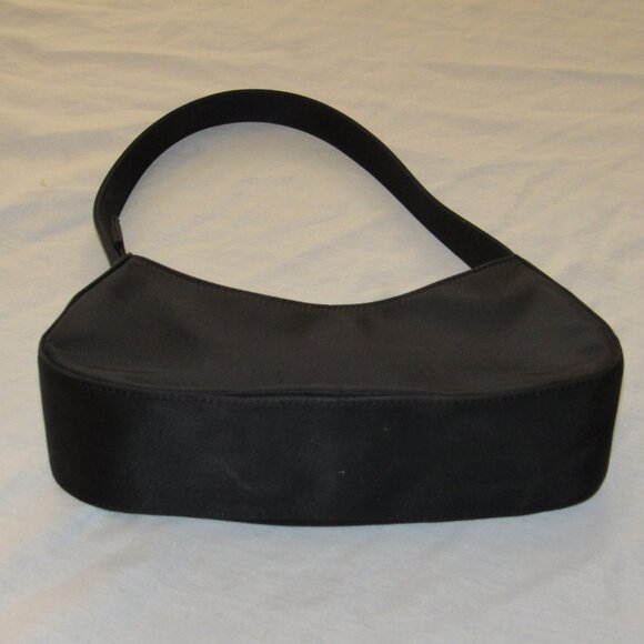 Vintage Y2K Guess Black Nylon Shoulder Baguette Mini Bag Shoulder Purse - Picture 3 of 5